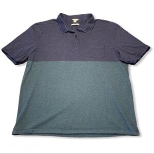 Calvin Klein SS Polo Navy and Green Liquid Cotton